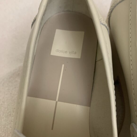 Dolce Vita Yanni Leather Loafers Womens 10 Ivory Platform New - Picture 5 of 9